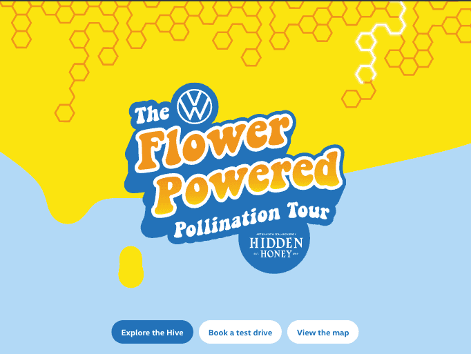 VW-Buzz interactive intro screen